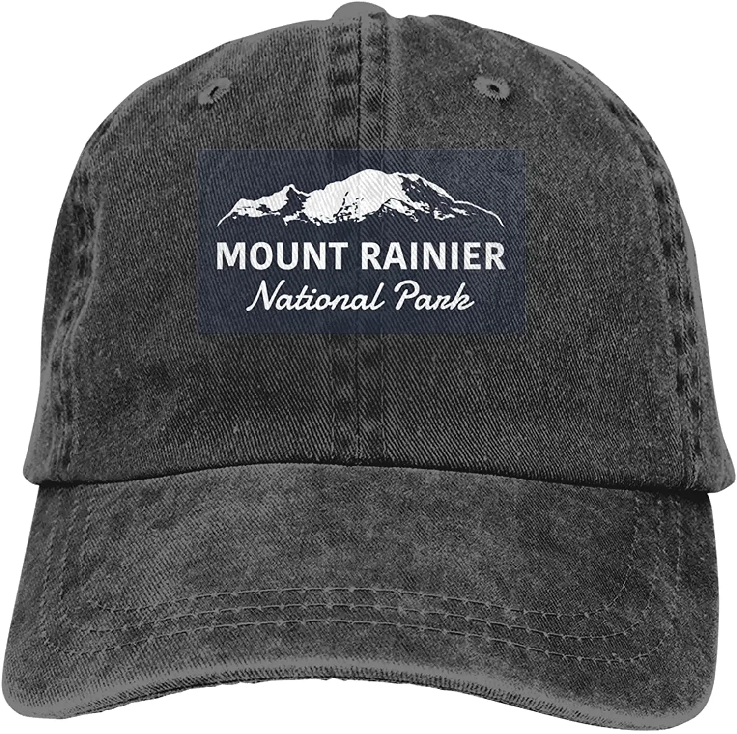 Mount Rainier National Park, Chapéu De Cowboy, Clássico Agricultor Boné De Beisebol, Neutro Impressão Exterior Caminhoneiro Montanhismo Chapéu Preto