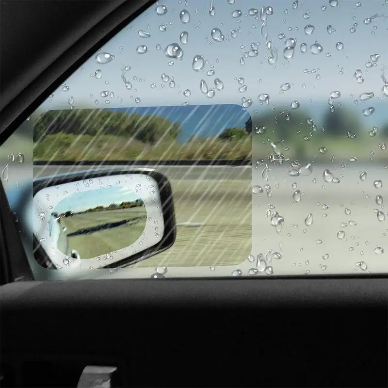 Anti-reflexo Impermeável Adesivo de Carro de Nevoeiro Espelho Retrovisor de Carro Película Protetora Carro Eléctrico Janela o Filme Claro da Membrana 2PCS/Set 4