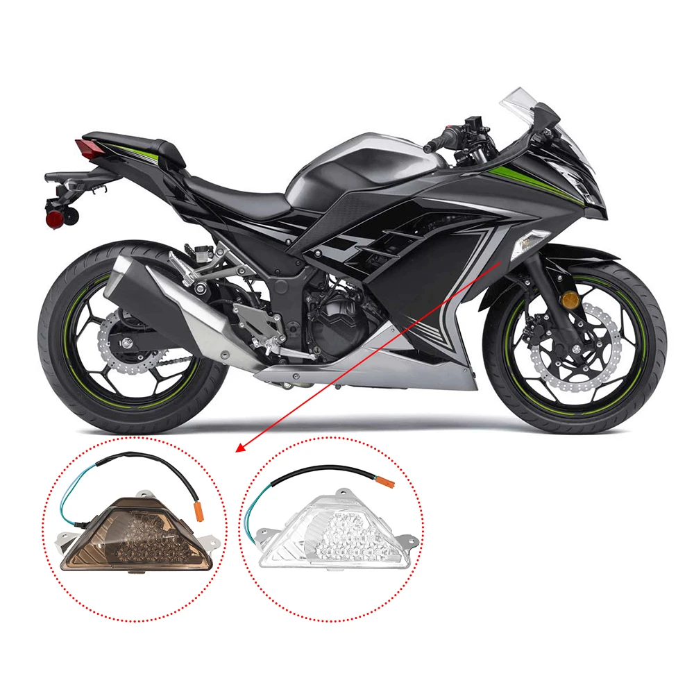 Indicador LED frontal Vire Sinal de Luz Para a Kawasaki Ninja 400 /ABS 2018-2022 2019 2020 2021 Acessórios da Motocicleta Lâmpada