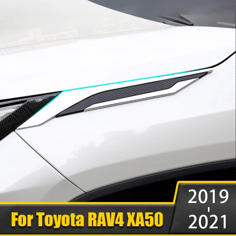 Para Toyota RAV4 2019 2020 2021 RAV 4 XA50 Decorar Acessórios ABS Plasti Carro de Folha de Bordo Decoração em Tubarão Brânquias Guarnição Adesivos