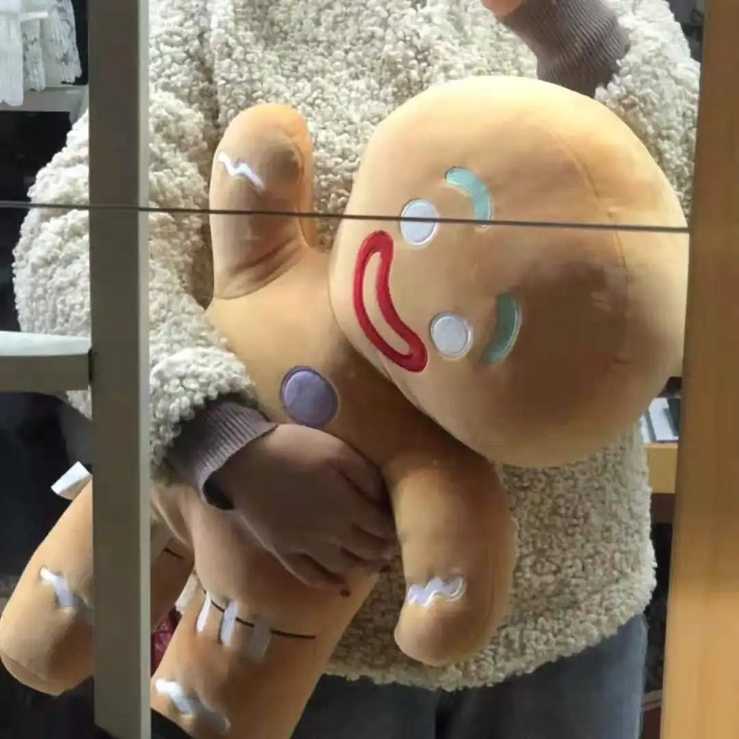 30/60cm Sorriso Homem de Gengibre Boneca de Pelúcia Super Macia Pelúcia Almofadas Monstro Kawaii Brinquedo de Pelúcia Anime Figura de Boneca Melhor Presente de Natal