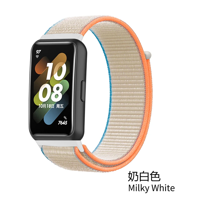 Nylon Loop Banda Para Huawei de banda de 7 Cinta Smartwatch Acessórios Pulseira de Cinto, bracelete Huawei de banda assistir 7 correa