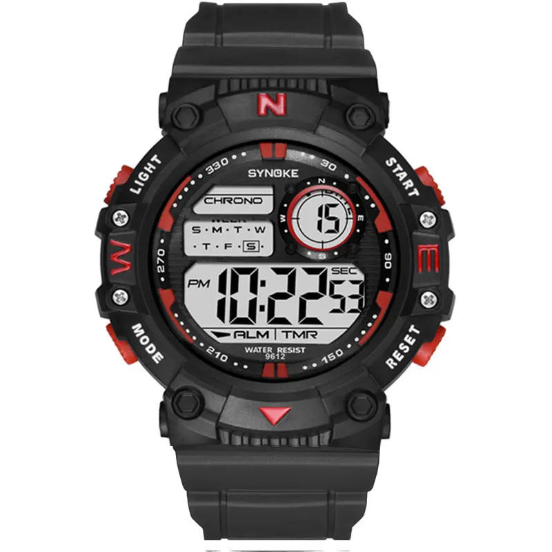 SYNOKE Homens Relógio de Desporto de Moda Impermeável Cronómetro Data de Relógio Digital Luminoso do relógio de Pulso Relógios para Homens Relógio Masculino