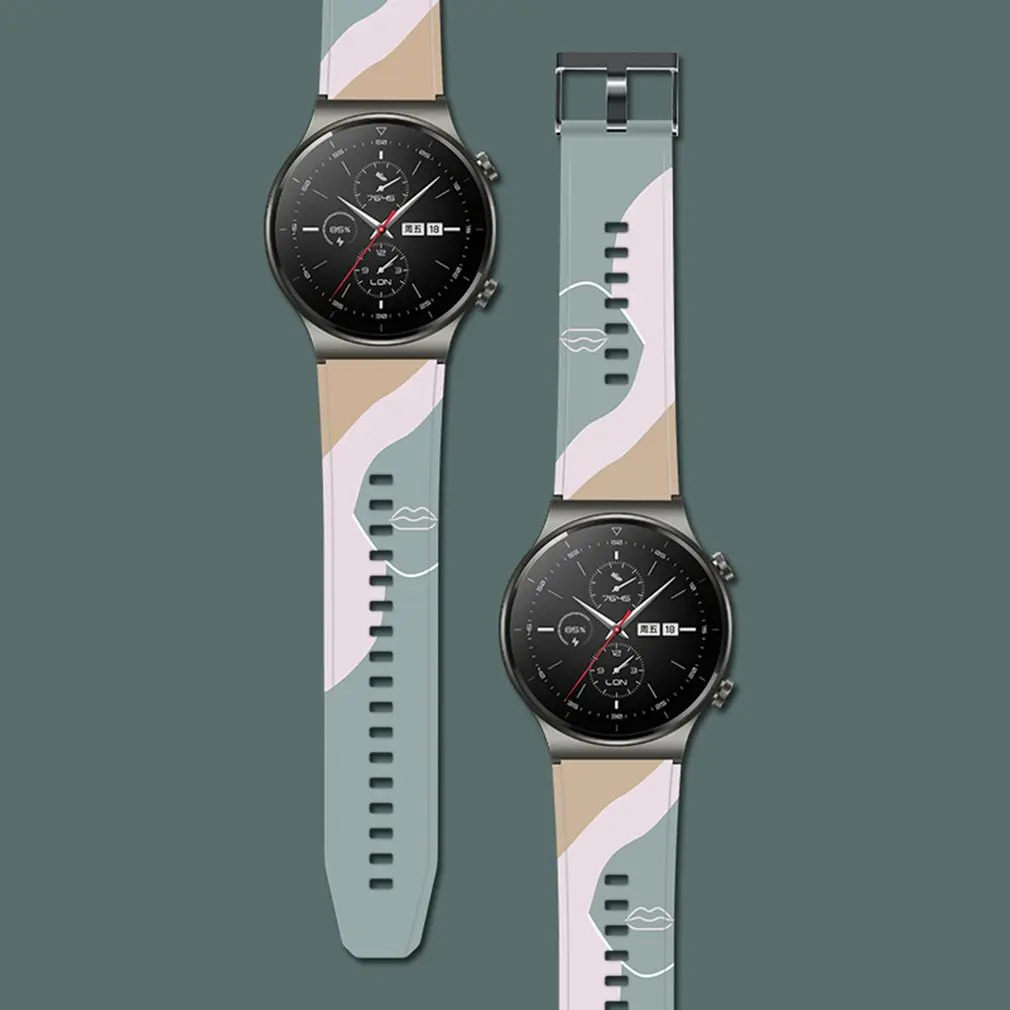 Silicone Pulseira Para Huawei Assistir 3 GT 2 Pro Soft Esporte Pulseira Bracelete para o Samsung Galaxy Watch 3 46mm Engrenagem S3 Watchstrap 4