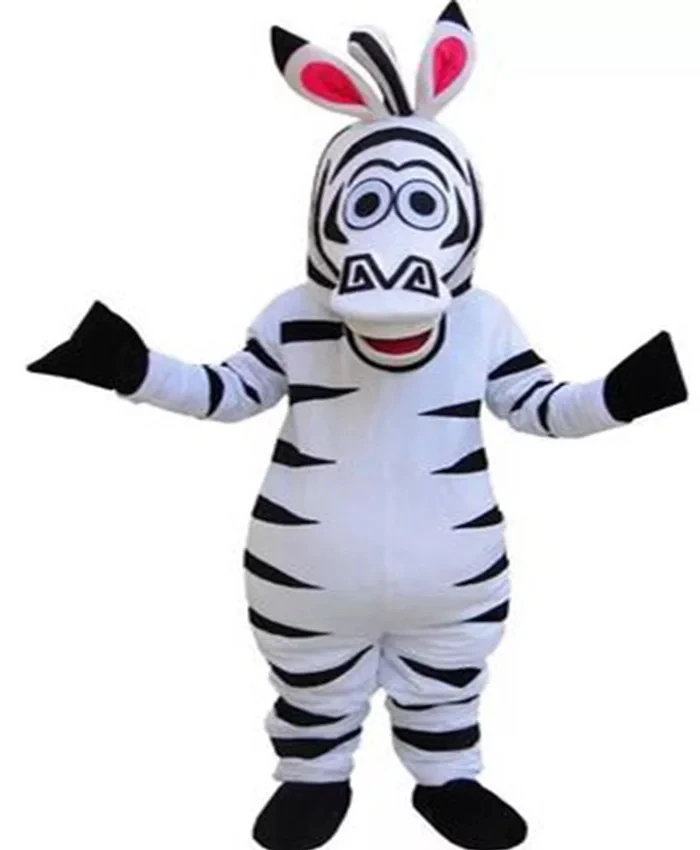 A Zebra Marty Mascote do Traje de Anime de desenho animado Madagascar Zebra Cosplay Cosplay Tema Mascotte Festa a Fantasia Dess para Adultos