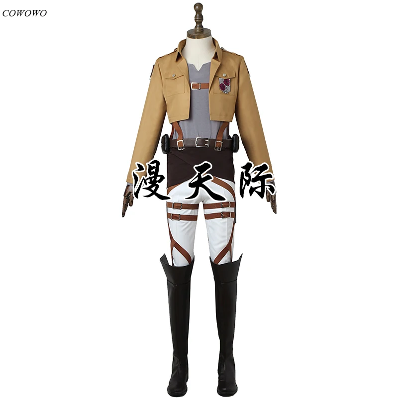 Anime! Attack on Titan Estacionados Corpo Casaco, Camisa, Calças de Uniforme Shingeki não Kyojin Cosplay Traje de Halloween Terno Personalizado