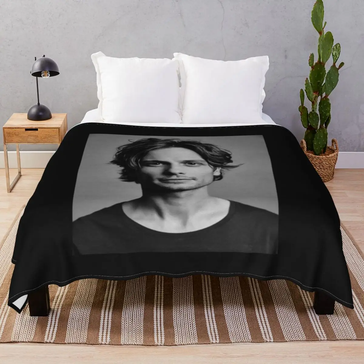 Matthew Gray Gubler Mantas de Flanela Impressão de Pelúcia Super Macia Jogar um Cobertor para Cama Casa do Sofá de Viagens