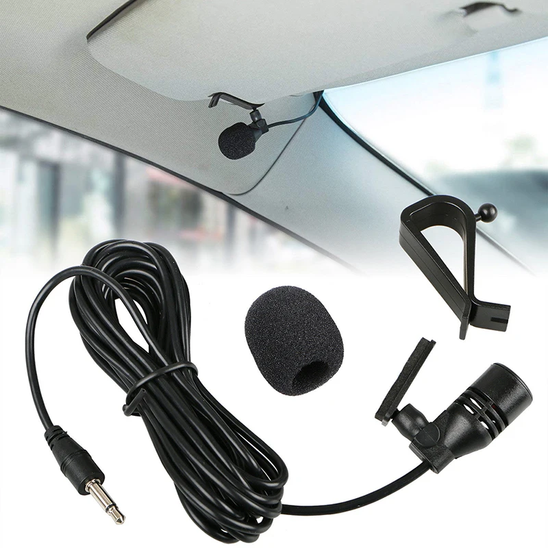 300 Profissionais de Áudio do Carro de Microfone de 3,5 mm Clip Jack de Microfone Estéreo Mini com Fio Microfone Externo Para a Auto DVD Rádio 2