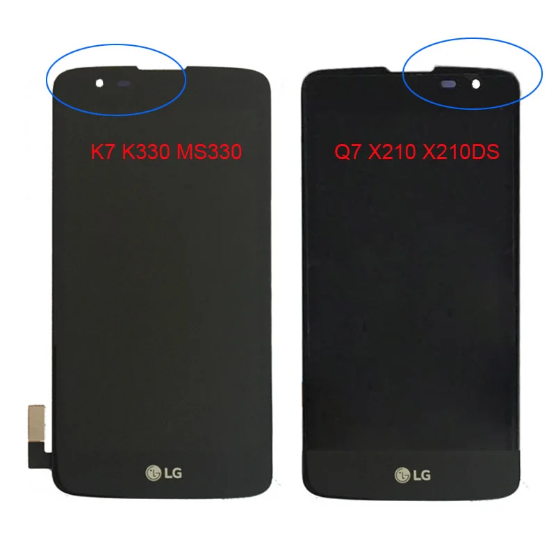 Original Para LG Q7 X210 X210DS Tela LCD Touch screen Digitalizador Assembly com moldura OU LG K7 Q7 X210 LCD de tela sem moldura