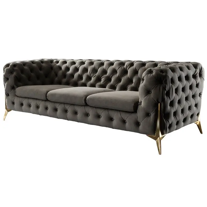 Nordic luxo simples sofá online de moda de celebridades Americano zíper tecido duplo triplo combinação família pequena sala de estar