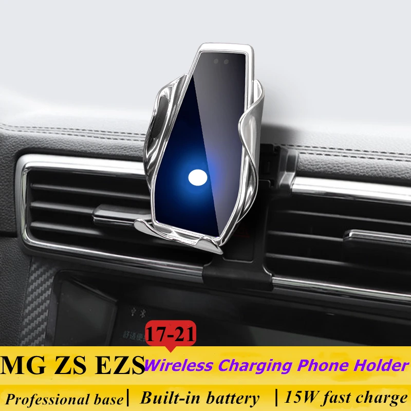 Dedicado para Morris Garages MG ZS EZS 2017-2021 de Carro de Telefone do Suporte de 15W Qi Carregador sem Fio para iPhone Xiaomi Samsung, Huawei
