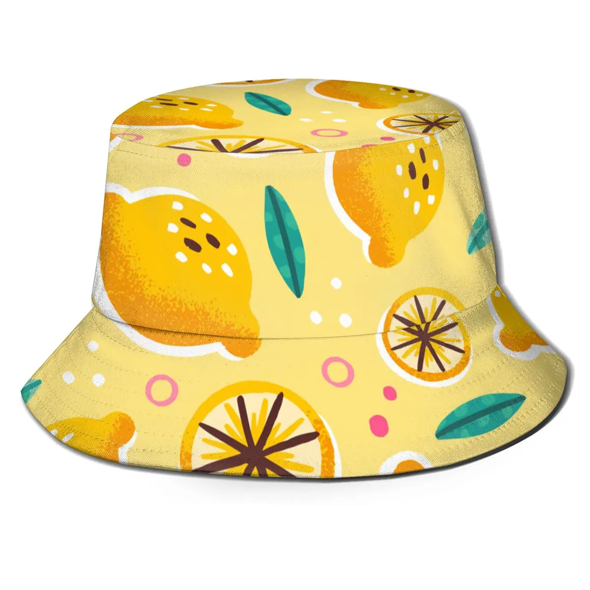 Nova Moda Balde De Chapéus Pescador Caps Para Mulheres, Homens Gorras Verão, Verão, Limão 0