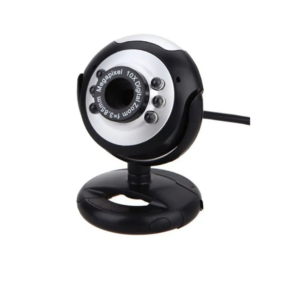 HD 5MP 800x600 Webcam de 1,3 MP 6 da Noite do DIODO emissor de Luz Construído-no Microfone Clip Microsoft Webcam Webcam para Desktop do PC Portátil 1