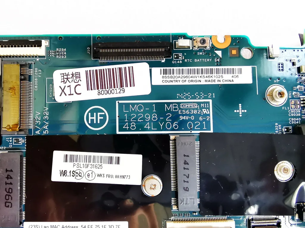 Original Lenovo X1C laptop placa-mãe X1C I5-4200U 4GB LMQ-1 12298-2 48.4LY06.021 FRU 00HN773 testado bom navio livre 2