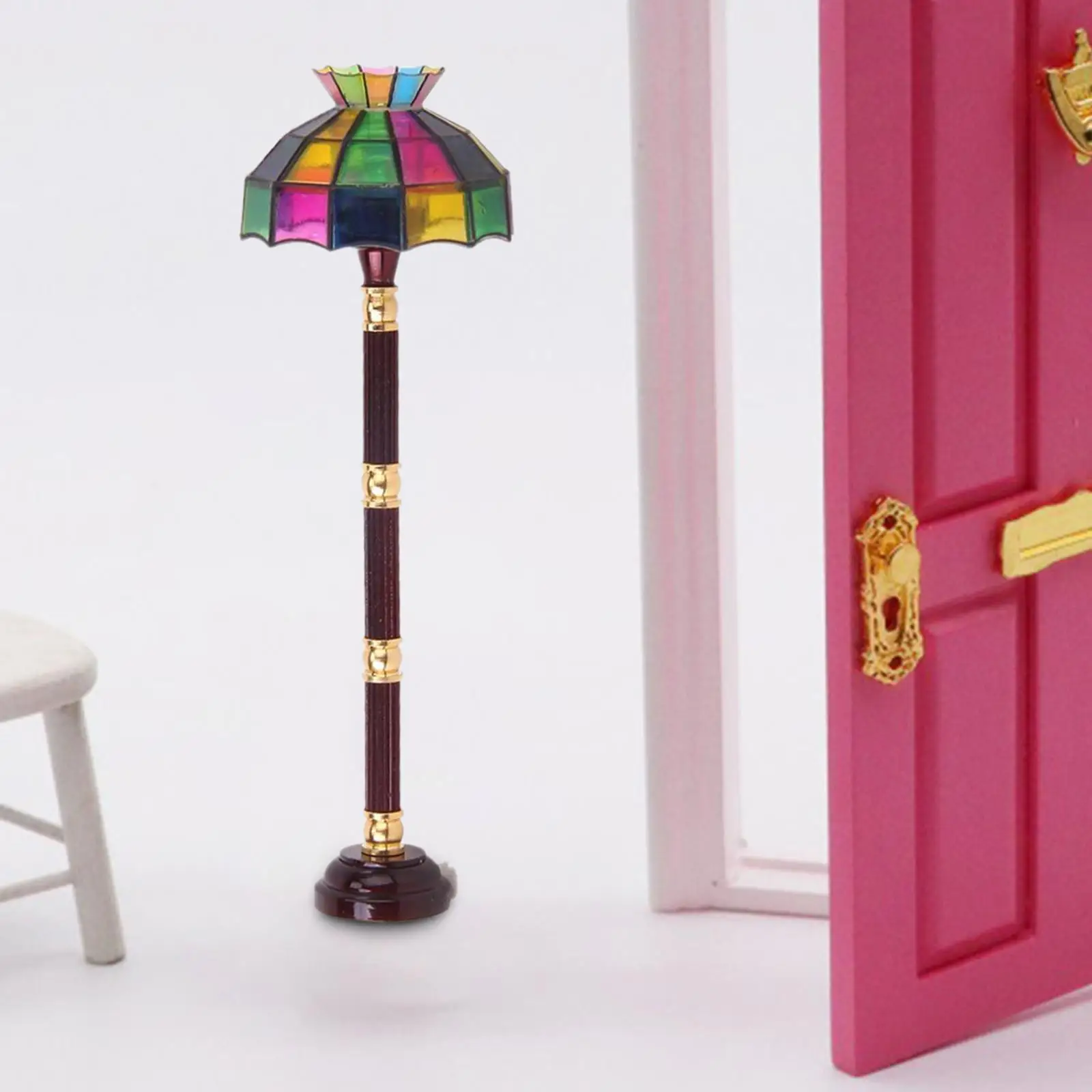 1:12 Miniatura Casa de bonecas-Candeeiro de Chão em Miniatura de Cena Modelo em Miniatura Casa de bonecas de Decoração, Acessórios para a Decoração do ambiente de Trabalho