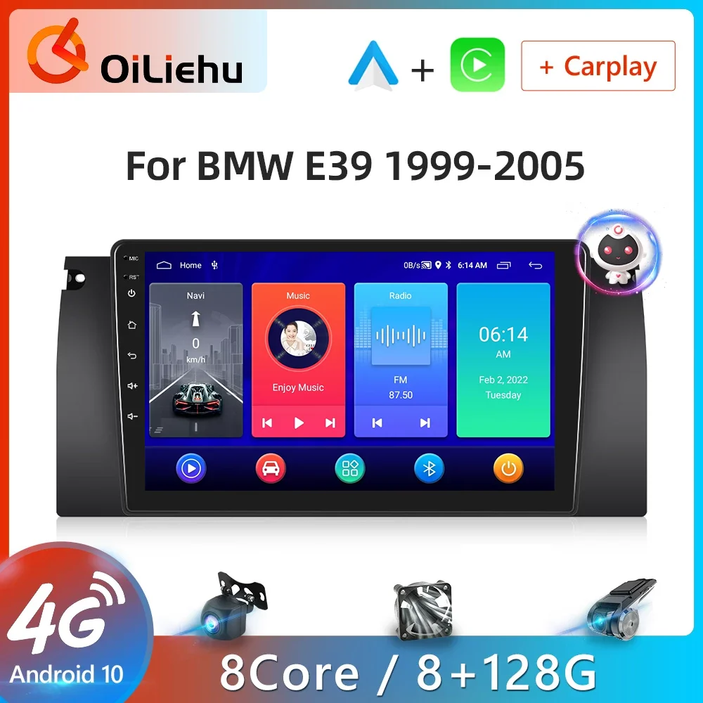 OiLiehu Para BMW X5 E53 E38 E39 M5 1995 1996 -2003 4G 2din auto-Rádio Android Auto Multimédia player FM WiFi de Navegação GPS