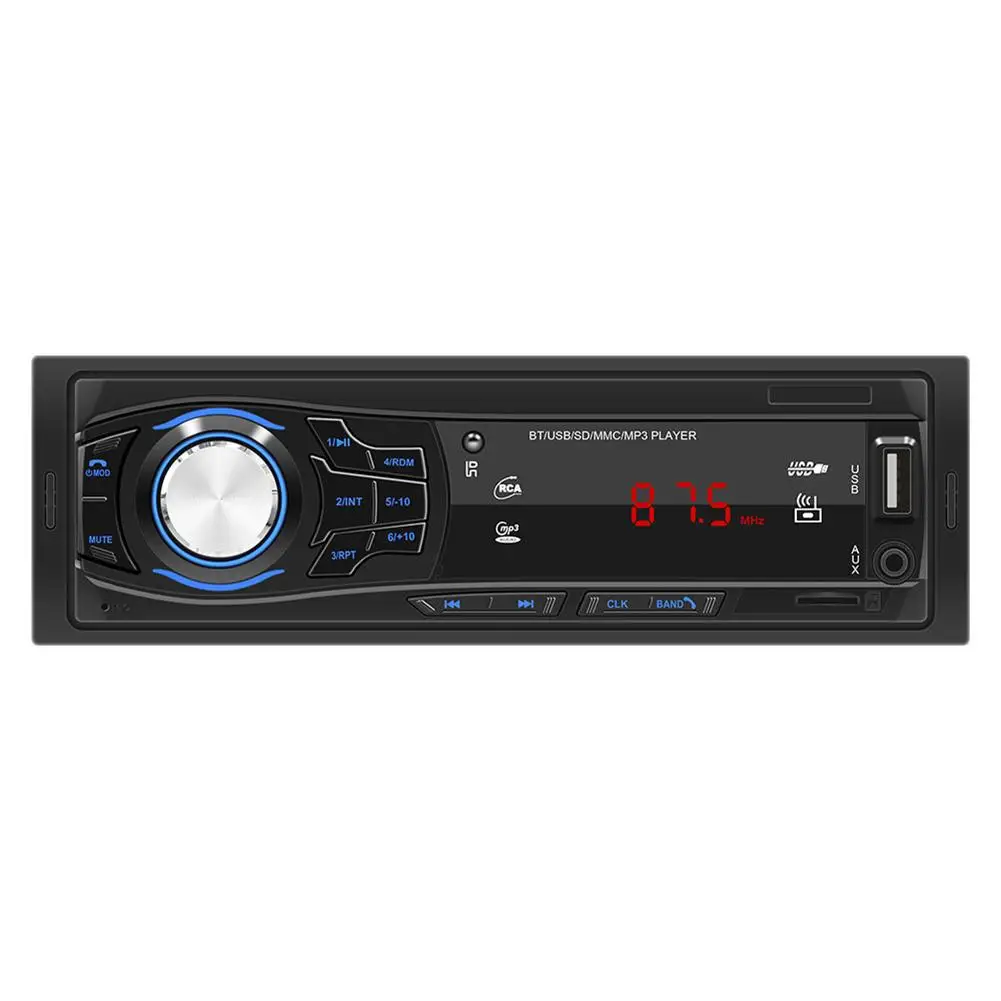 2022 1 Din Auto rádio Estéreo FM MP3 de Música Digital USB Bluetooth compatíveis com Áudio, Controlo Remoto do Volante no Suporte do Disco de U Sw