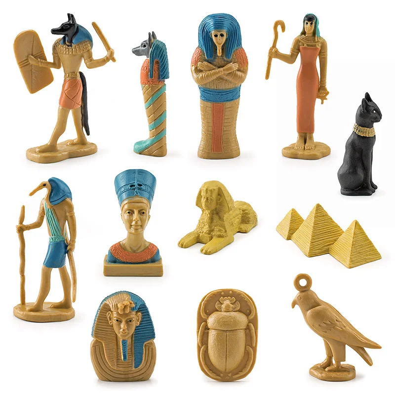 2022 Simulação Realista da Paisagem Antiga Civilização do Egito Antigo Figuras de Ação do Modelo de Recolha de Brinquedos para as Crianças Garoto Presente