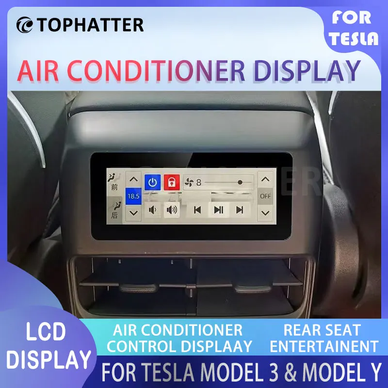 De Entretenimento do compartimento traseiro para o Tesla Model 3/Y Ar Tocou Tela Condicionado de Controlo