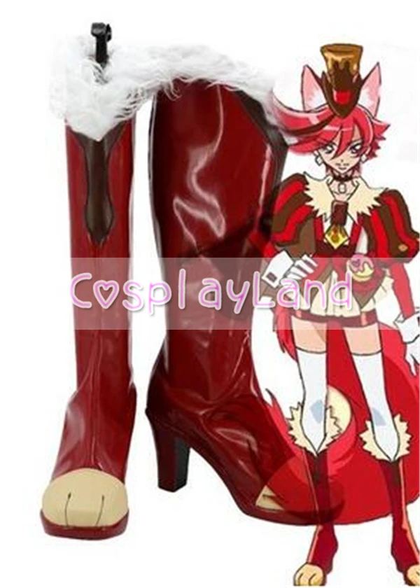 KiraKira Muito A Cura De Uma La De Modo Cura Chocolat Kenjou Akira Cosplay Sapato Mostrar Cosplay Fantasia Anime Party Sapatos Feitos Botas 0
