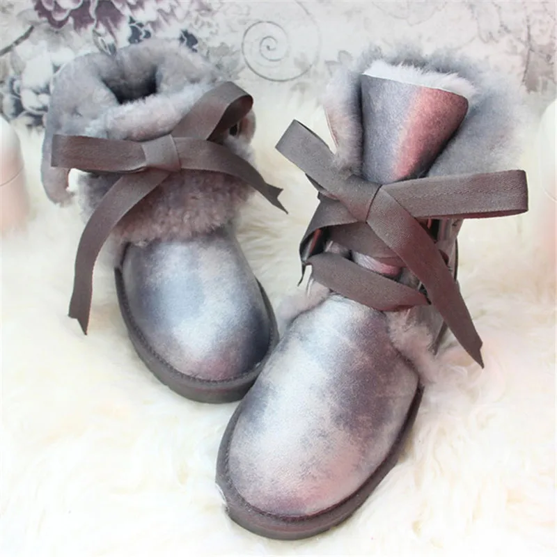 Calçado Mulher Real, de Lã, Botas de 2022 Genuína Mulher de pele de Carneiro Botas de Neve Botas Mujer Sapatos de Inverno de Mulheres Botas de Pele Natural