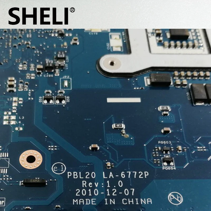 SHELI para toshiba PBL212 Laptop placa-Mãe PBL20 LA-6772P REV1.0 DDR3 Livre cpu 2