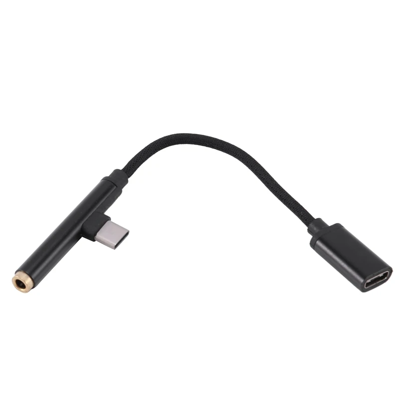 2em1-Tipo C-USB-C 3.5 Mm Jack Aux Cabo de Fone de ouvido Adaptador Para Huawei P20 Xiaomi 3