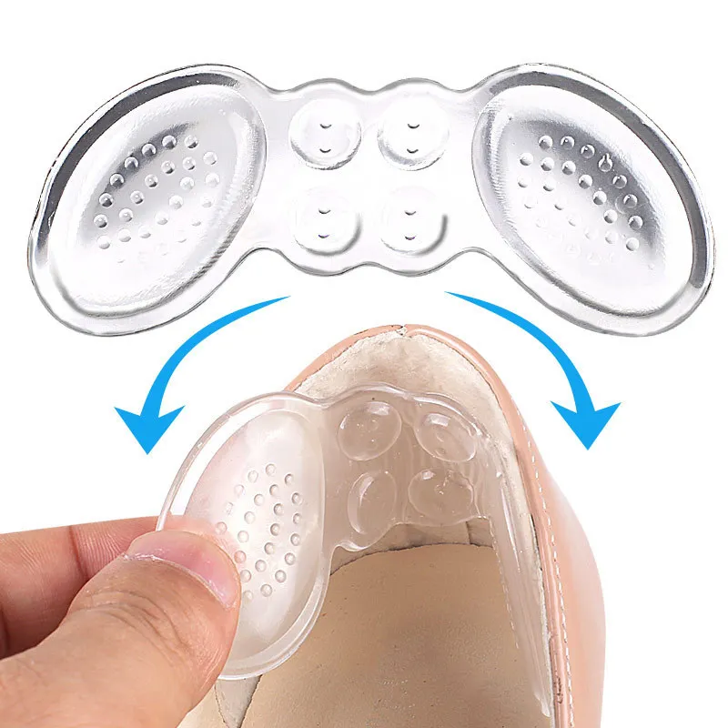 Silicone Protetor de Calcanhar Mulheres Palmilhas para Sapatos de Salto Alto Pad Ajustar o Tamanho do Adesivo Saltos Almofadas de Alívio de Cuidados com os Pés Inserir 4