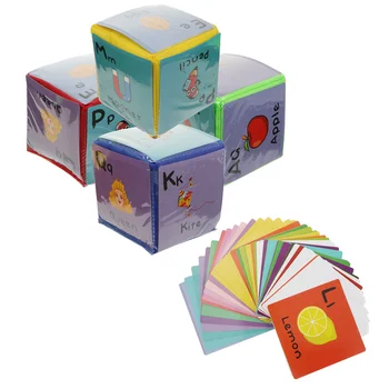 1 Conjunto de Cartões de Língua para Crianças a Aprender divertindo-Educacional para Crianças de Letras de Cartas para Crianças Sociais de Dados Conversa Cubos