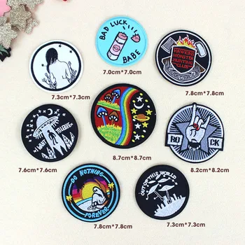 2018 novo design do espaço de UFO Bordado patches para a roupa ferro em patches Applique emblema DIY feito à mão