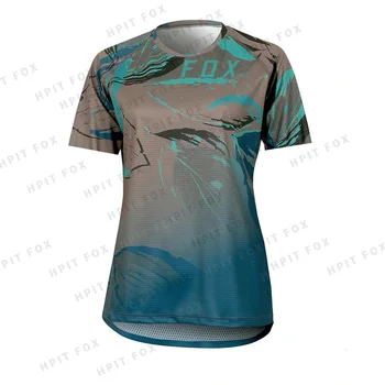 2022 nova camisa off-road, mountain bike feminina downhill jersey hpit fox dh bmx mtb corrida de motocross camiseta camisa