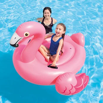 De Proteção ambiental do PVC Filhos Adultos de Montagem Flutuante Cama de Água Brinquedo Inflável Flutuante Linha Pequena Flamingo Flamingo