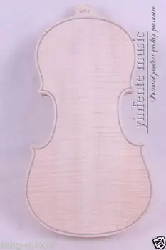 Novo 4/4 violino inacabado maple Flame russo tampo de abeto Branco Violino Corpo #2044