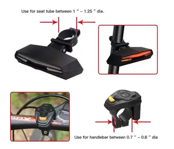 Sem fio Bicicleta de Cauda Luz Inteligente Recarregável USB Acessórios de Ciclismo Remota diodo emissor de Luz Traseira da Bicicleta laser de Sinal 2