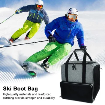 Ski Boot Saco Mochila De Esqui Sacos De Inicialização Com 2 Buracos De Ar Crossbody De Mão De Snowboard Saco Para Capacetes De Esqui/Óculos/Luvas/Esquis 3