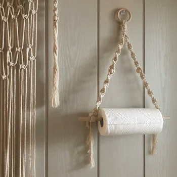 Vara rack é pendurado na Nórdicos parede de vento quarto e sala de estar são decoradas Ins mão de tecido suporte de parede boho decoração de casa