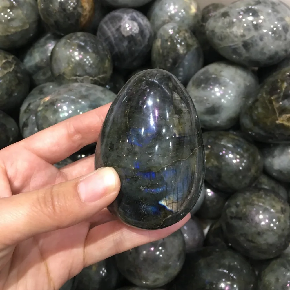 150g Natural Labradorite Cristal ovo Áspero de Rocha Polida De Madagascar 2