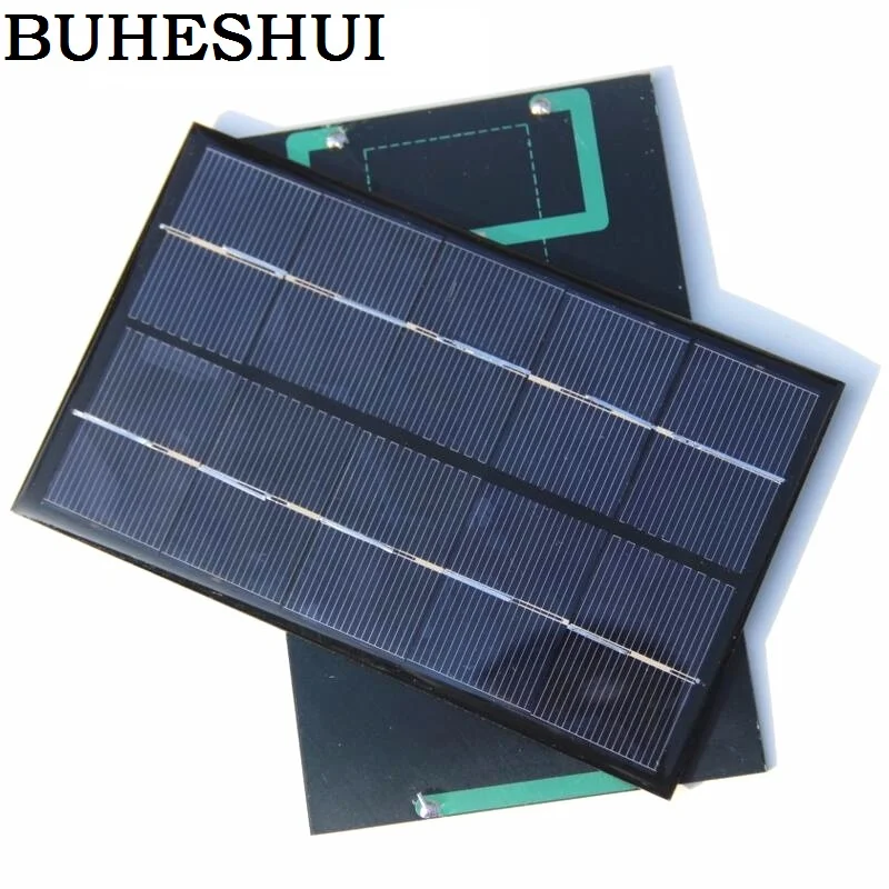 BUHESHUI 1,9 W 5V Mini Painel Solar de Policristalino Pequeno Resina de Célula Solar Solar Module142*88*3MM 30pcs por Atacado Frete Grátis 0
