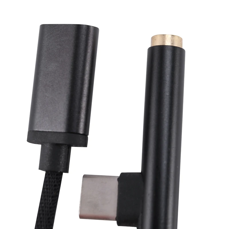 2em1-Tipo C-USB-C 3.5 Mm Jack Aux Cabo de Fone de ouvido Adaptador Para Huawei P20 Xiaomi 4
